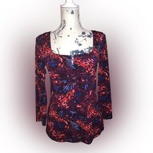 NWT - BOLD Elements (jcp) Fitted Long Sleeve Square Neck Blouse – Size Small